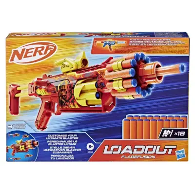 Nerf Loadout FlareFusion 18 Mermili Sünger Dart Atan Silah