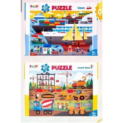 80 Parça Puzzle 2 Adet