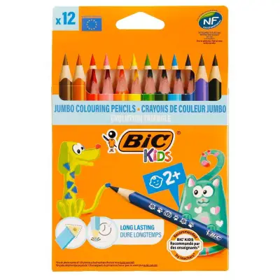 Bic Evolution Jumbo Üçgen Boya Kalemi 12`li