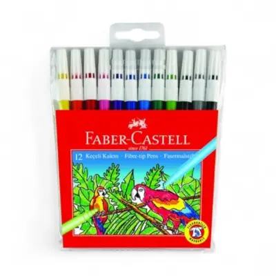 Faber-Castell Keçeli Kalem 12 Renk Yıkanabilir