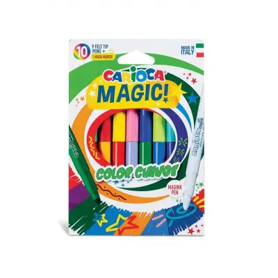 Renk Değiştiren Sihirli Keçeli Kalemler (9 Renk + 1 Renk Değiştirici Beyaz Kalem)