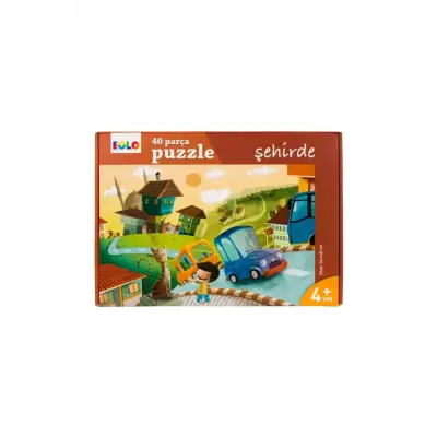 Şehirde - 40 Parça Yer Puzzle