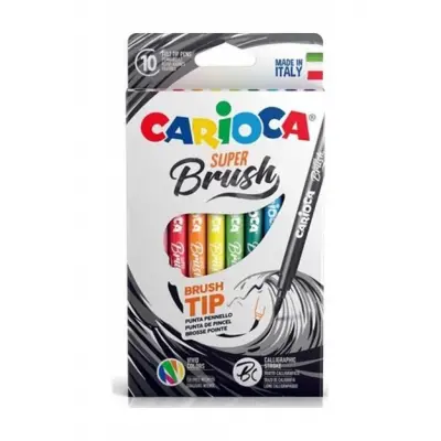 Süper Brush Fırça Uçlu Keçeli Boya Kalemi 10lu