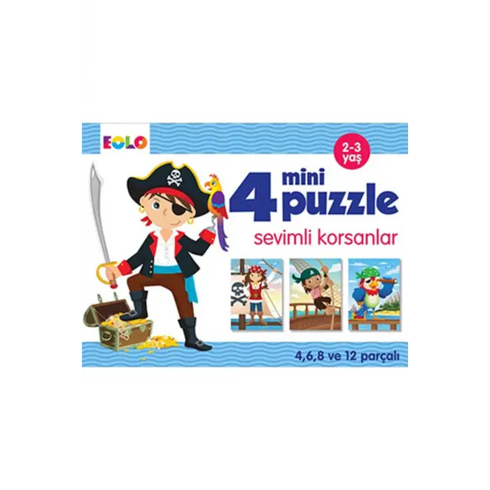 4 Mini Puzzle - Sevimli Korsanlar - Eolo Yayıncılık - Eolo Kolektif Kitabı