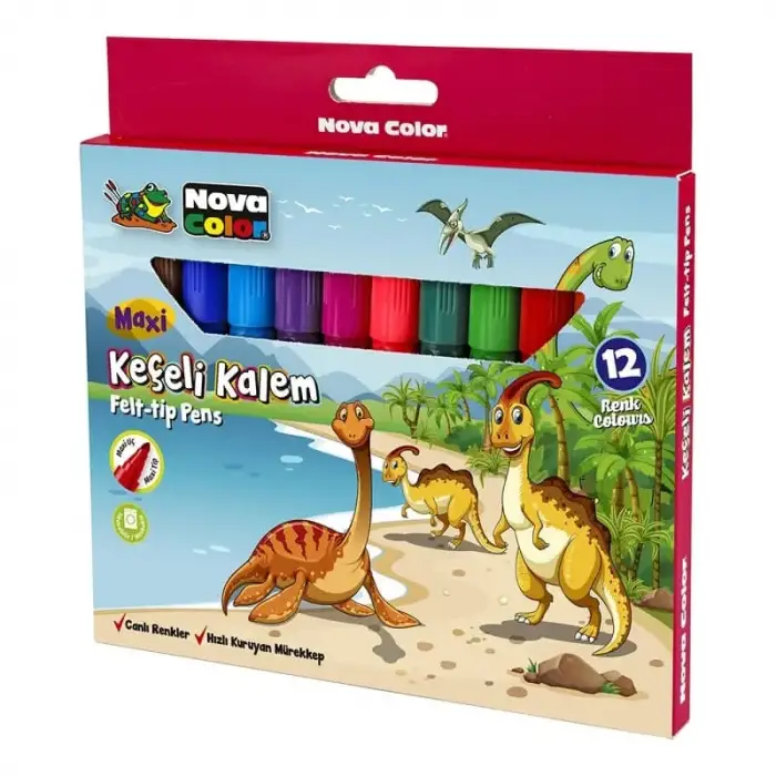 Nova Color Keçeli Kalem 12 Li Maxi