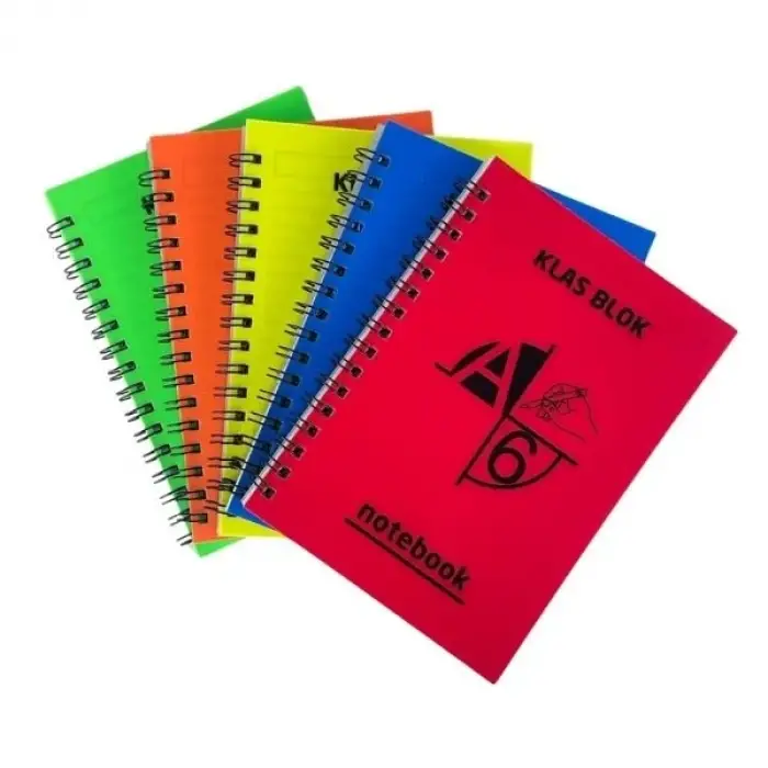 Klas Bloknot Spiralli Plastik Kapak Kareli 72 YP A6