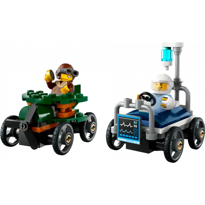 LEGO City Uçak, Hastane Yatağına Karşı Yarış Arabası Paketi Soapbox Yarışı Oyuncağı