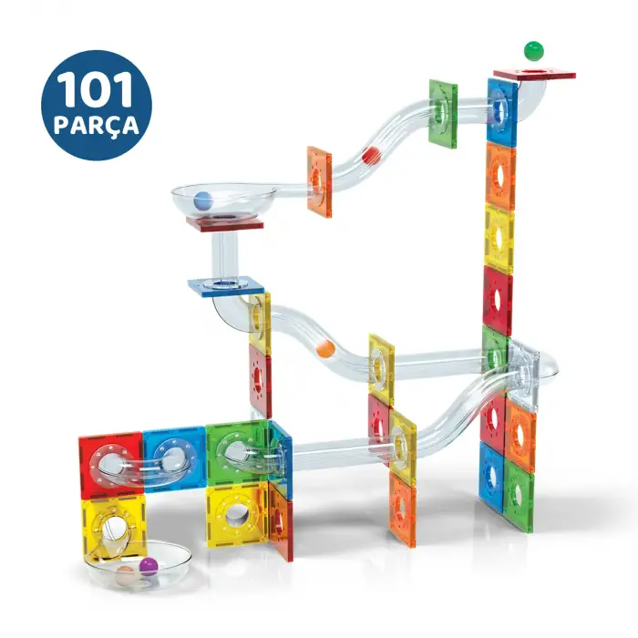 Magly Ball Run Parkur Oyunu 101 Parça Manyetik Yapı Seti