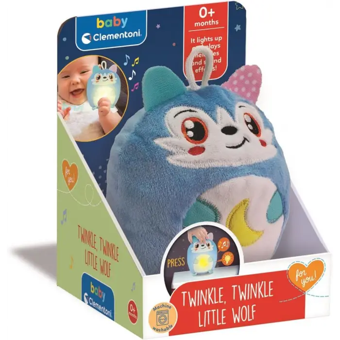 Baby Clementoni - Minik Kurt 0+ ay - Işıklı ve Sesli Pelüş Kurt