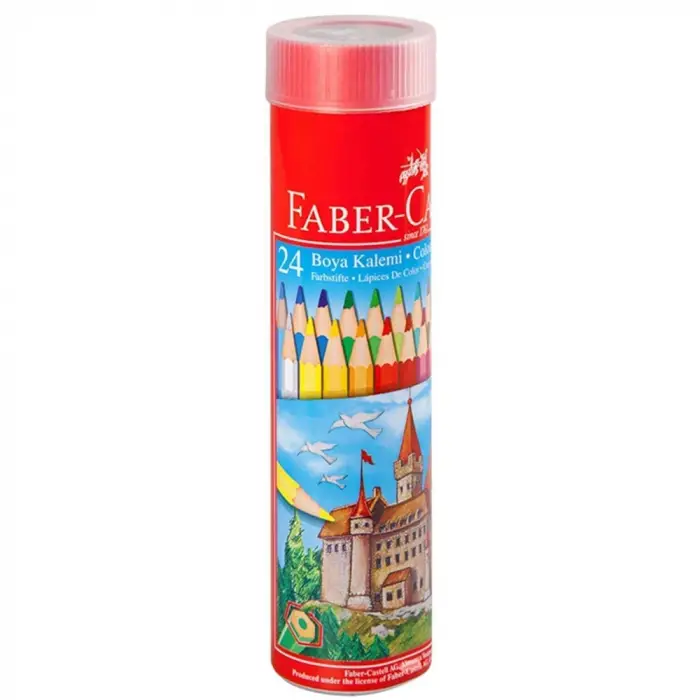 Faber-Castell Kuru Boya Red Line Metal Tüp Kutu Tam Boy 24 Renk