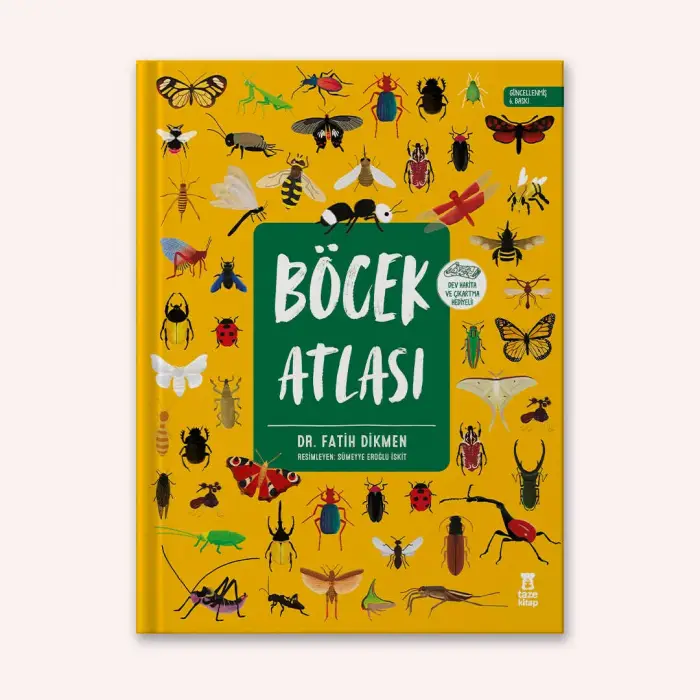Böcek Atlası (Ciltli) Harita ve Çıkartma Hediyeli