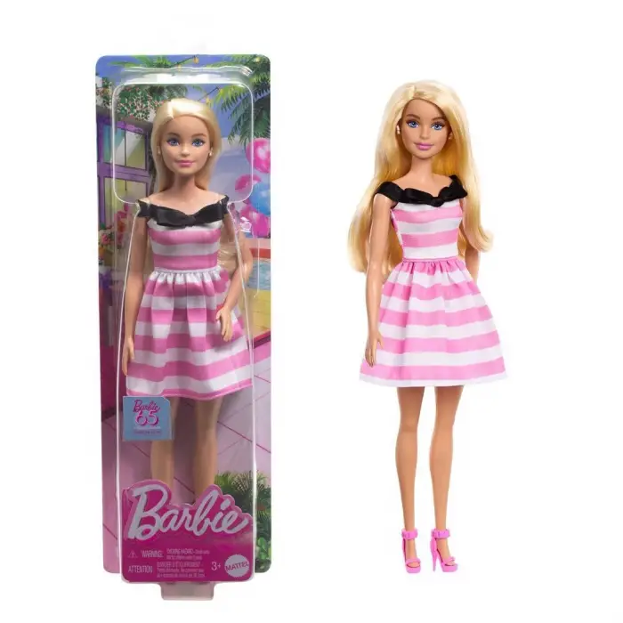 Barbie 65.Yıl Özel Pembe Elbiseli Bebek