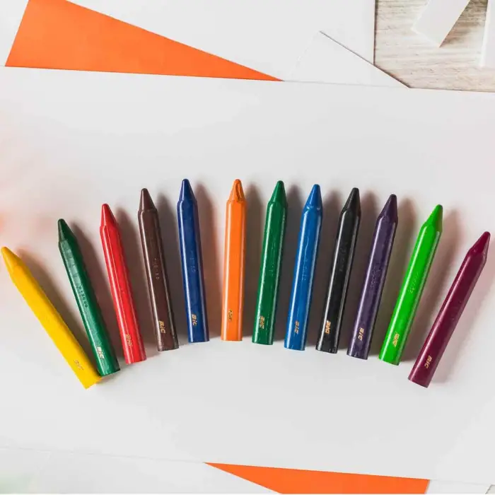 Bic Elleri Kirletmeyen Üçgen Pastel Boya 12li