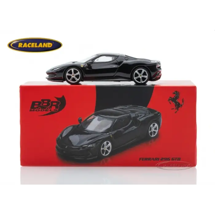 MİNİ GT 1/64 BBR FERRARİ 296 GTB NERO DAYTONE