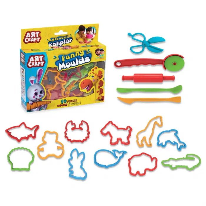 Art Craft 19 parça EĞLENCELİ OYUN HAMURU KALIPLARI
