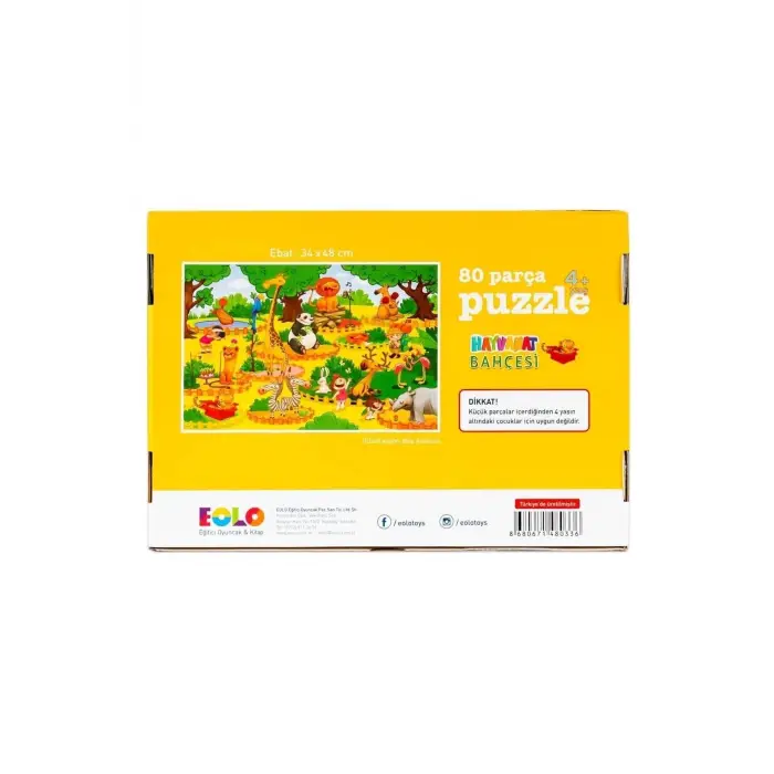 80 Parça Puzzle-hayvanat Bahçesi - Eolo Yayıncılık - Eolo Kolektif Kitabı