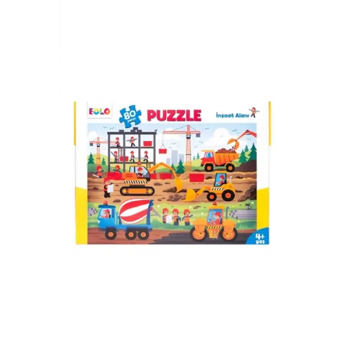 80 Parça Yer Puzzle – Inşaat Alanı