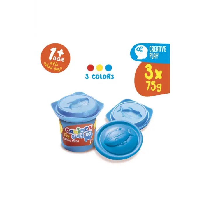 Bebek Oyun Hamuru 3 RenkX75 Gr 1+ Yaş