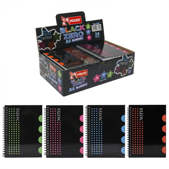 Bloknot A6 50 sayfa Black Glow