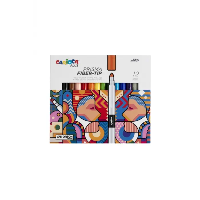 CARİOCA PLUS PRISMA FİBER UÇ KEÇELİ BOYA KALEMİ 12Lİ