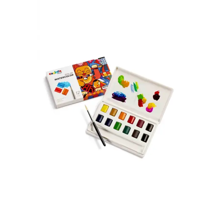 CARİOCA PLUS TABLET SULU BOYA 12Lİ (FIRÇALI)