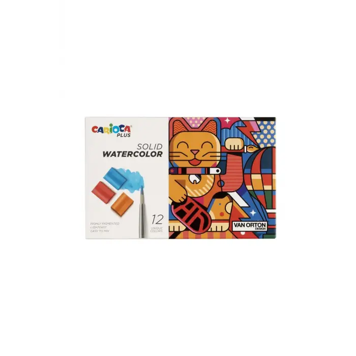 CARİOCA PLUS TABLET SULU BOYA 12Lİ (FIRÇALI)