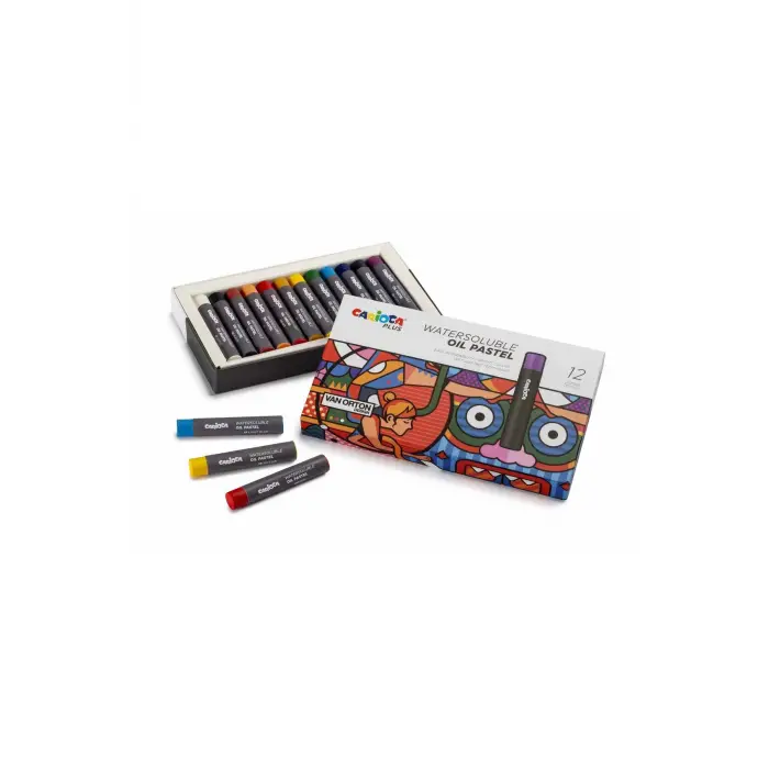 CARİOCA PLUS WATERSOLUBLE YAĞLI PASTEL 12Lİ (SUDA ÇÖZÜNÜR)