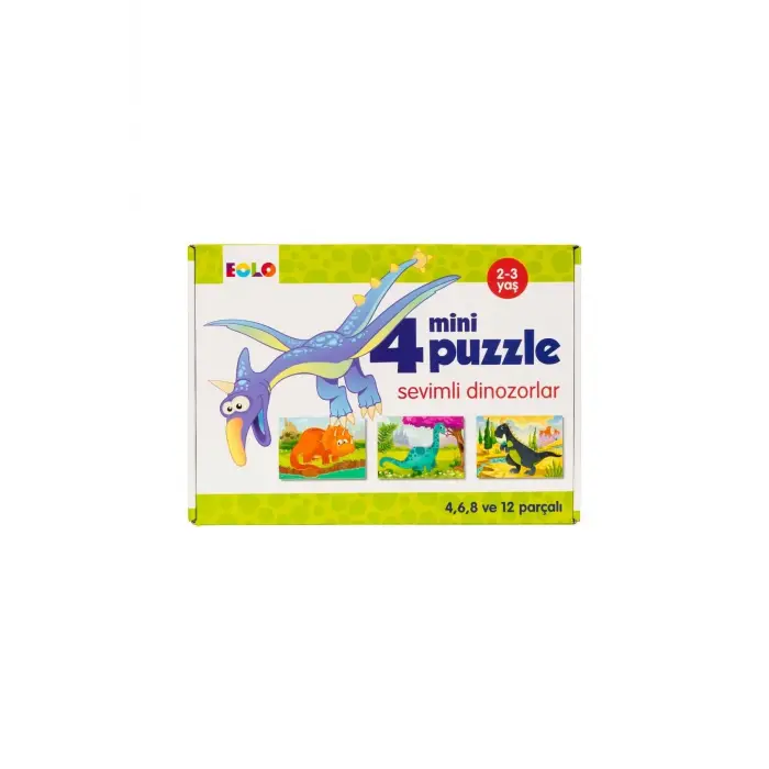 Çocuklar Için Puzzle Sevimli Dinozorlar 2-3 Yaş