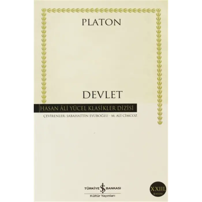 Devlet Hasan Ali Yücel Klasikleri Platon Eflatun