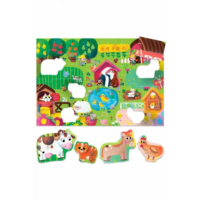 Ecoplay Shaped Puzzle Farm (2-5 YAŞ)