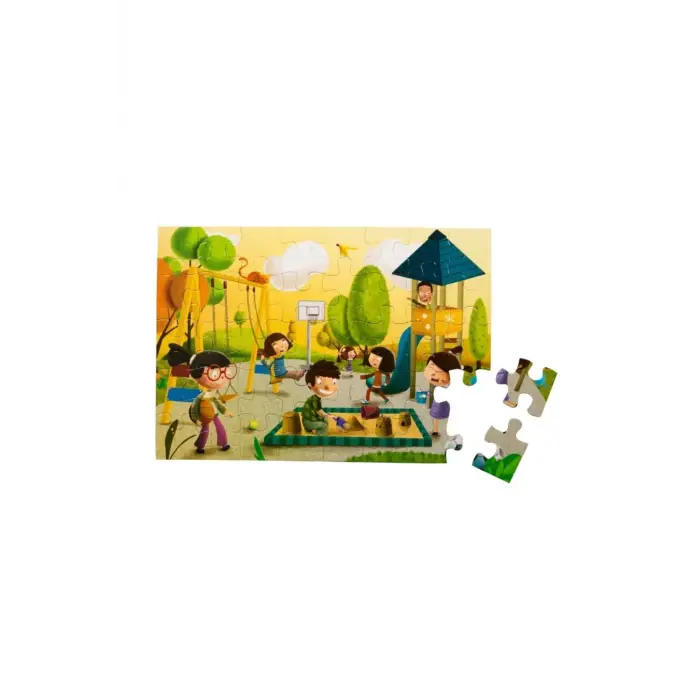 Eolo Parkta Eğitici Eğlenceli 40 Parça Puzzle