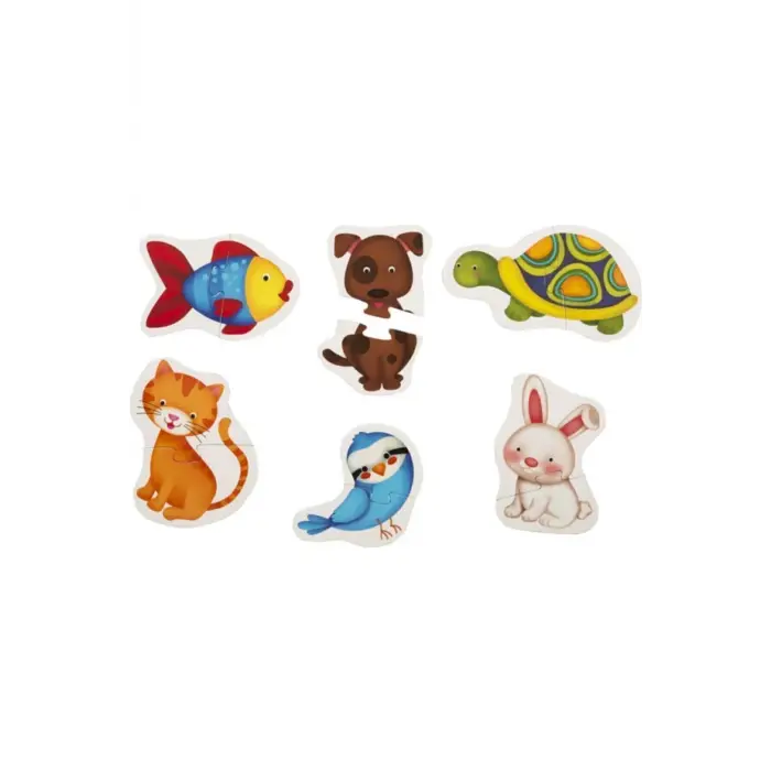 Evcil Hayvanlar Bebek Puzzle 12 Parça