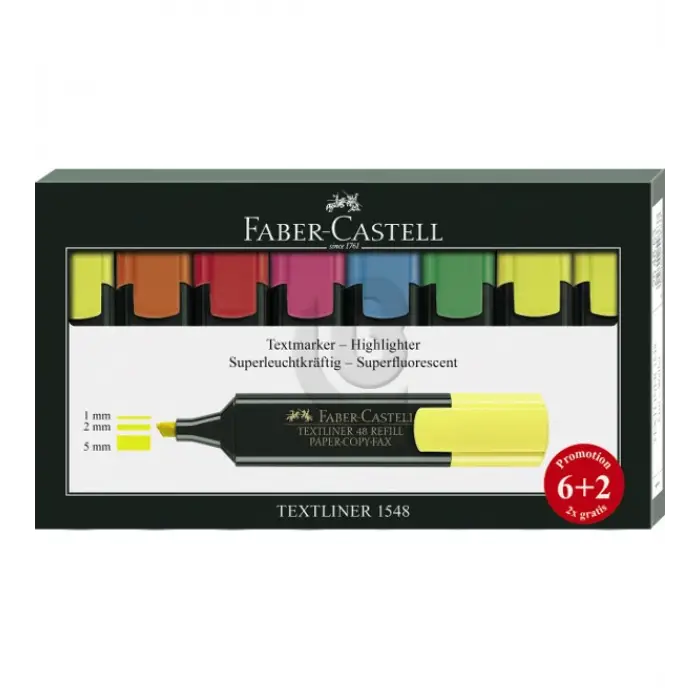 Faber-Castell Fosforlu Kalem, 8li