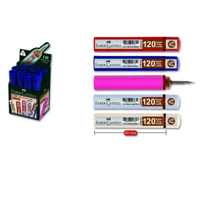 Faber-Castell Grip Min 0.5 2B 60Mm, 120 Li Beyaz