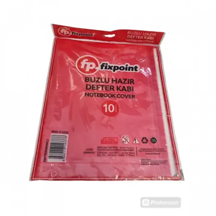 Fixpoint Hazır Kitap Defter Kabı 10Lu Buzlu Renkli