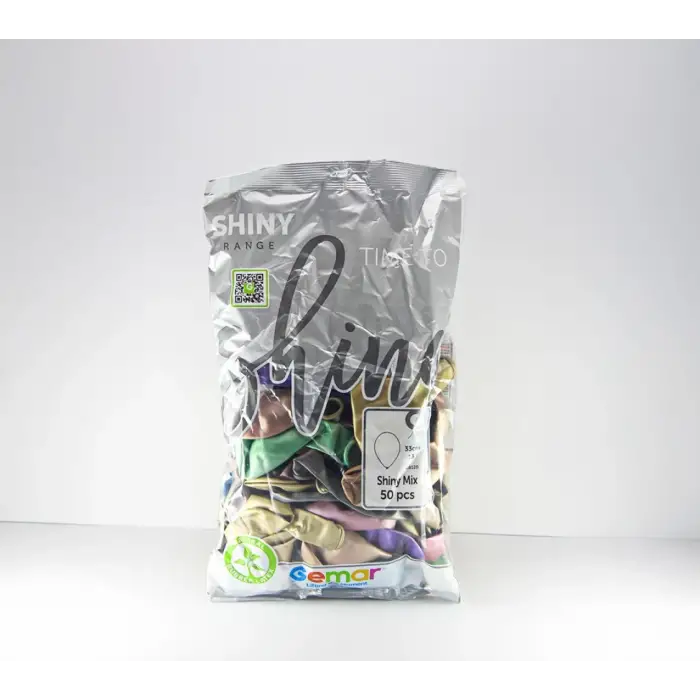 Gemar Balon 13 İnc Shiny Mix Krom Balon 50Li Paket