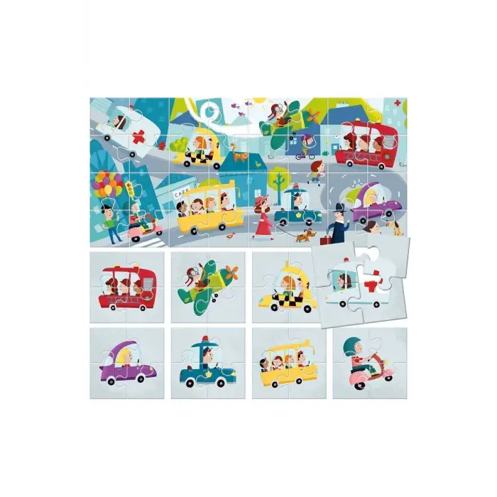 Headu Puzzle 8+1 Cıty (2-5 Yaş)