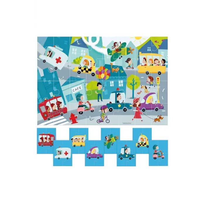 Headu Puzzle 8+1 Cıty (2-5 Yaş)