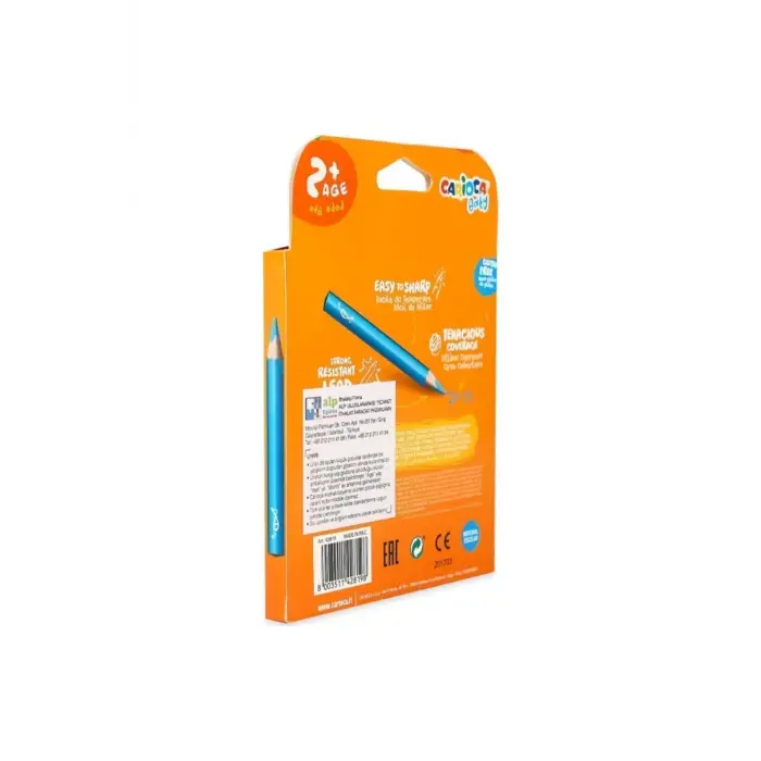 Jumbo Bebek Üçgen Kuru Boya Kalemi 10lu