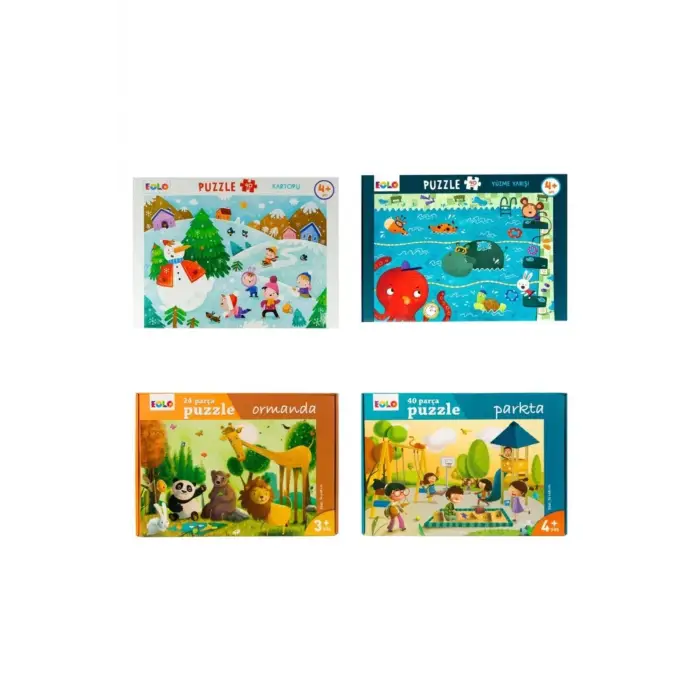 Kartopu/ormanda/parkta/yüzme Yarışı Puzzle
