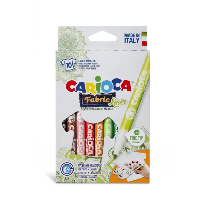 Keçeli Kumaş Boya Kalemi Fıne 10lu