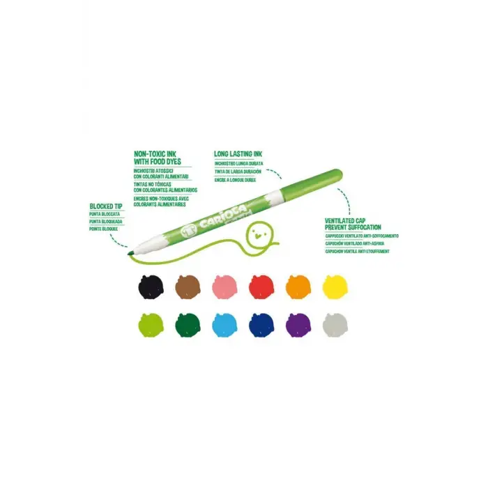 Keçeli Kumaş Boya Kalemi Fıne 10lu