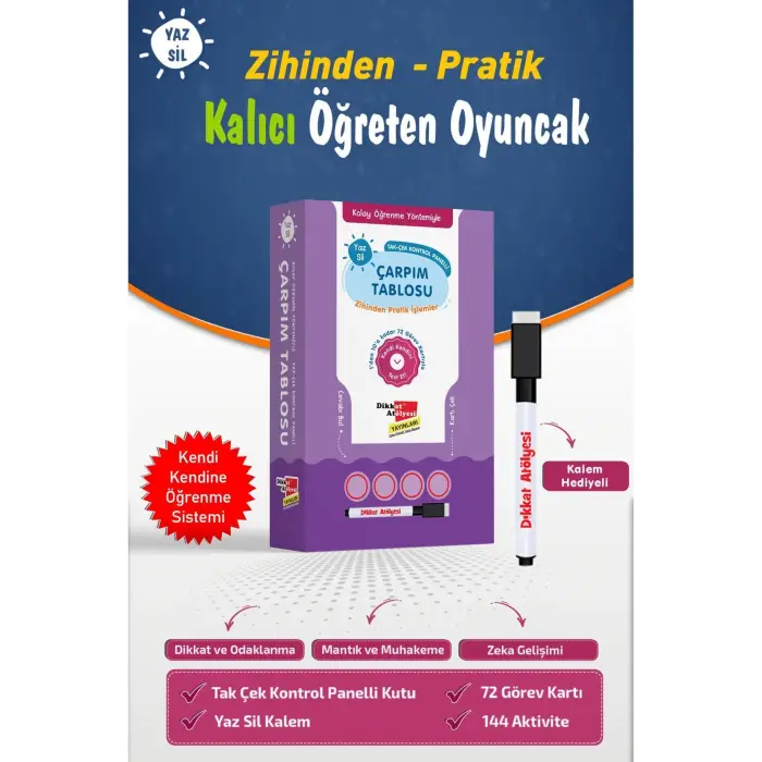 Kolay Öğrenme Yöntemiyle Çarpım Tablosu