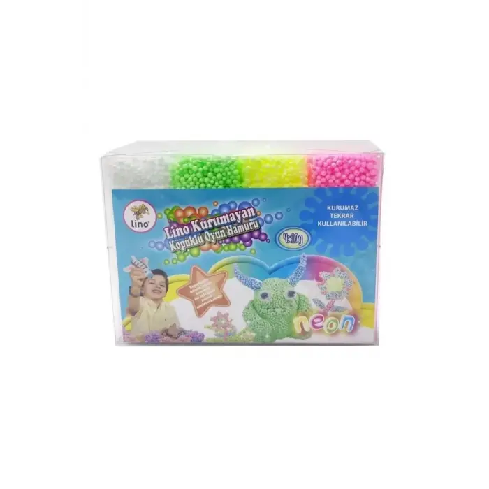 LİNO KURUMAYAN KÖPÜKLÜ OYUN HAMURU NEON RENKLER