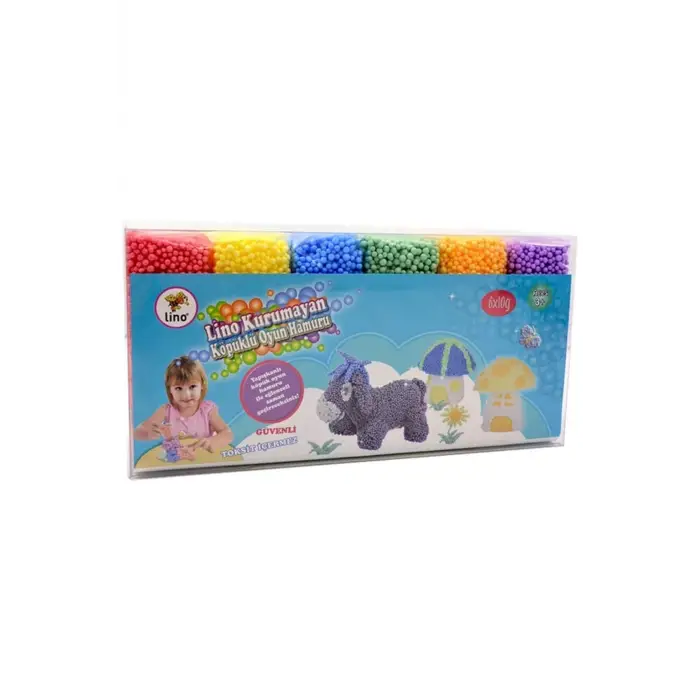 Lıno Kurumayan Köpük Oyun Hamuru 6 Adet