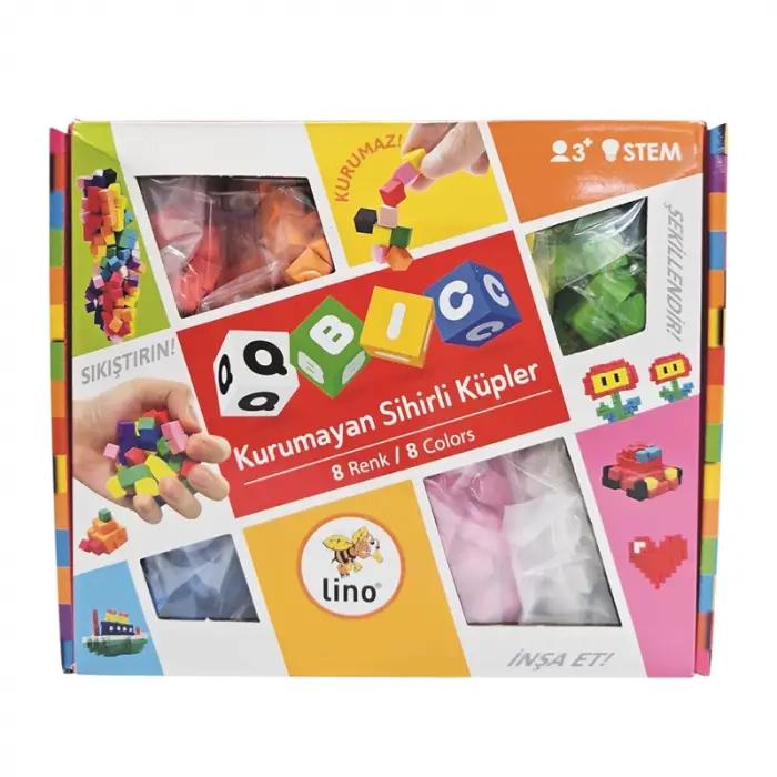 Lino Qbic Kurumayan Sihirli Küpler - 8 Renk