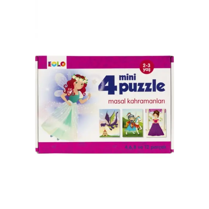 Masal Kahramanları - 4 Mini Puzzle - Null