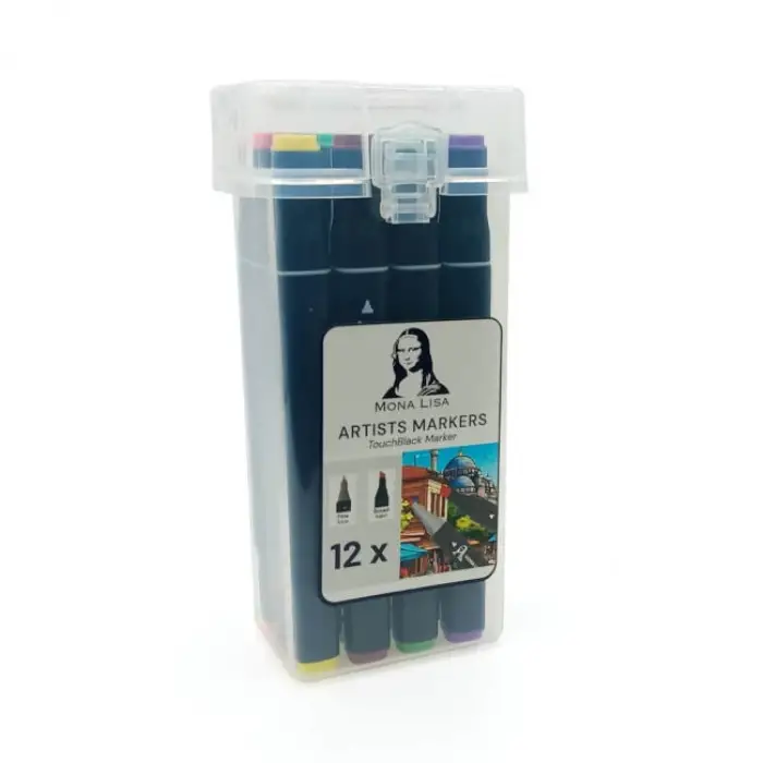 Mona Lisa TouchBlack Çift Taraflı Marker Kalem Seti 12li