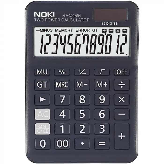 Noki Hesap Makinesi 12 Hane Siyah H-Mc007Sn