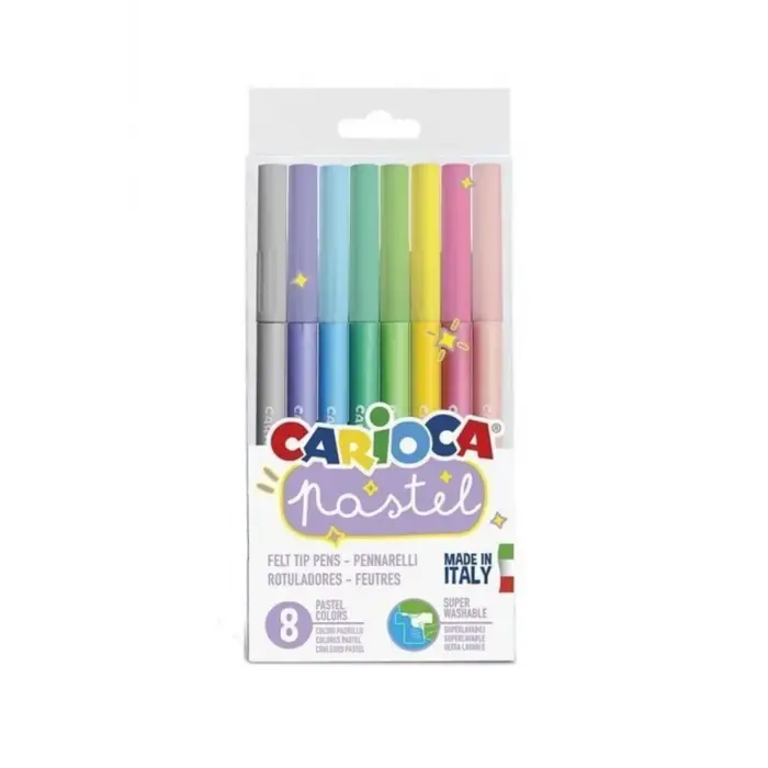 Pastel Süper Yıkanabilir Keçeli Kalemi 8li